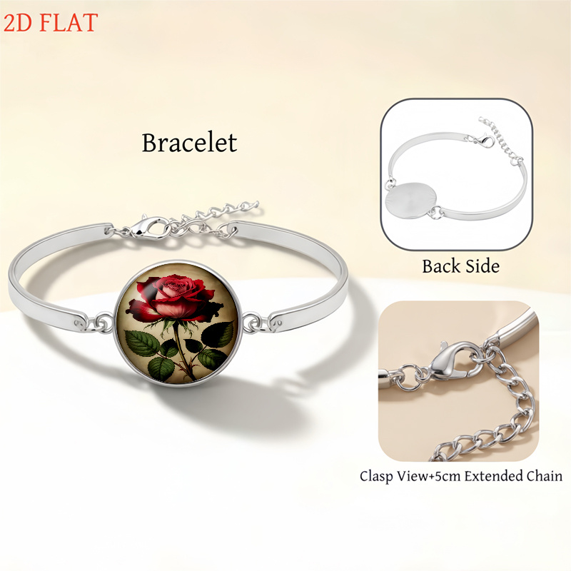 5pc Women's Halloween Rose-Themed Jewellery Set, Festive Gift